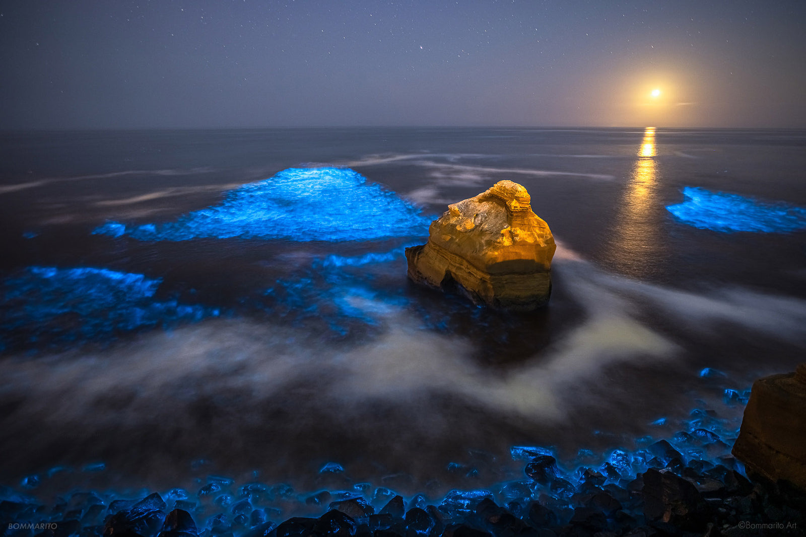 Bioluminescent Moonset