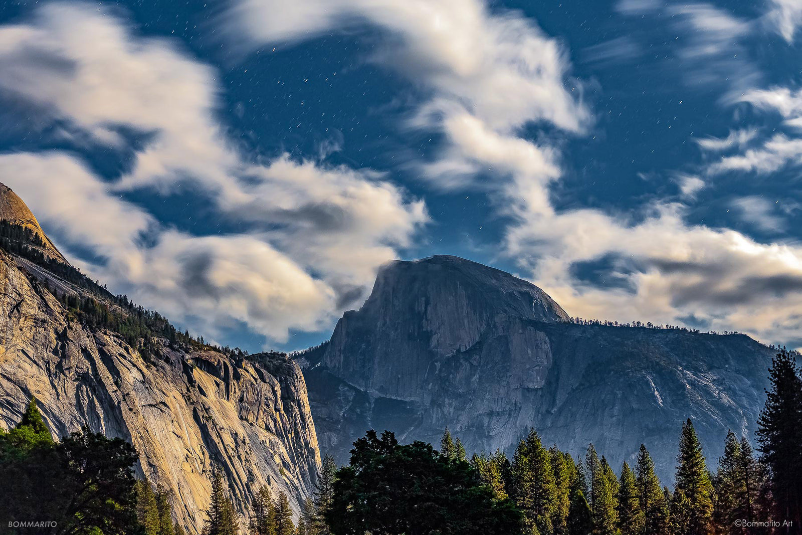 Half Dome Moonlight