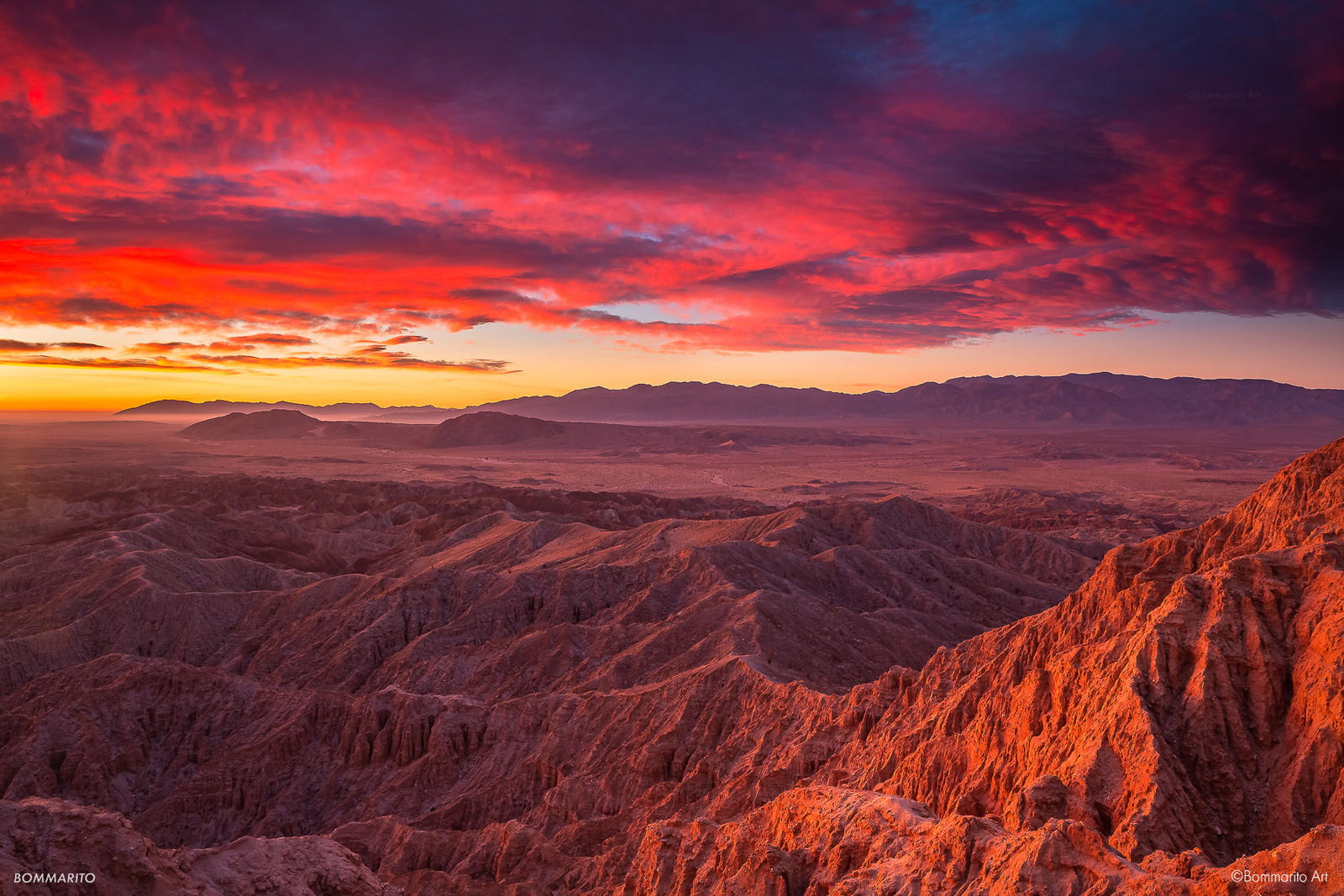 Sunrise at Borrego Badlands