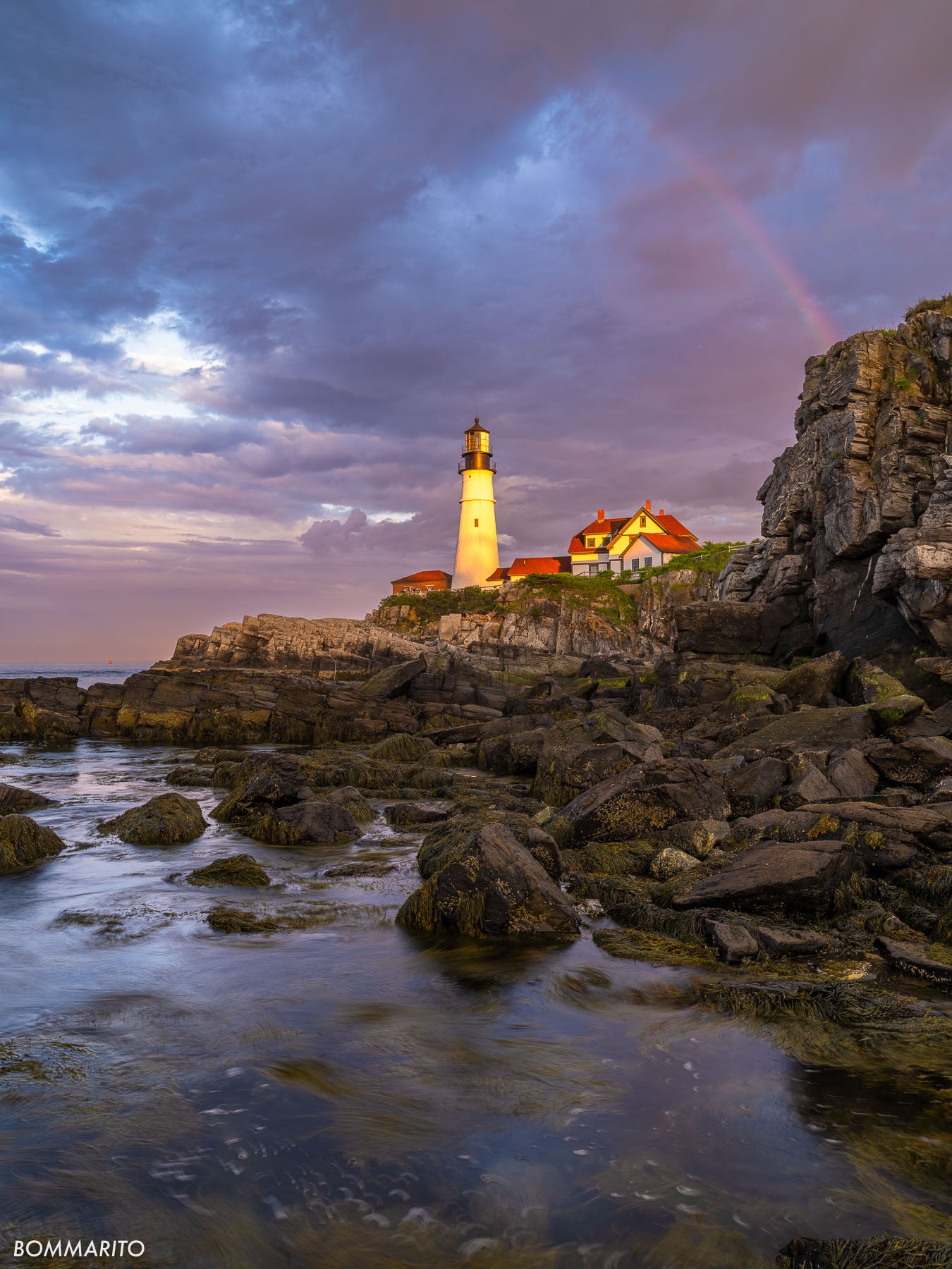 Sunset Rainbow at Cape Elizabeth