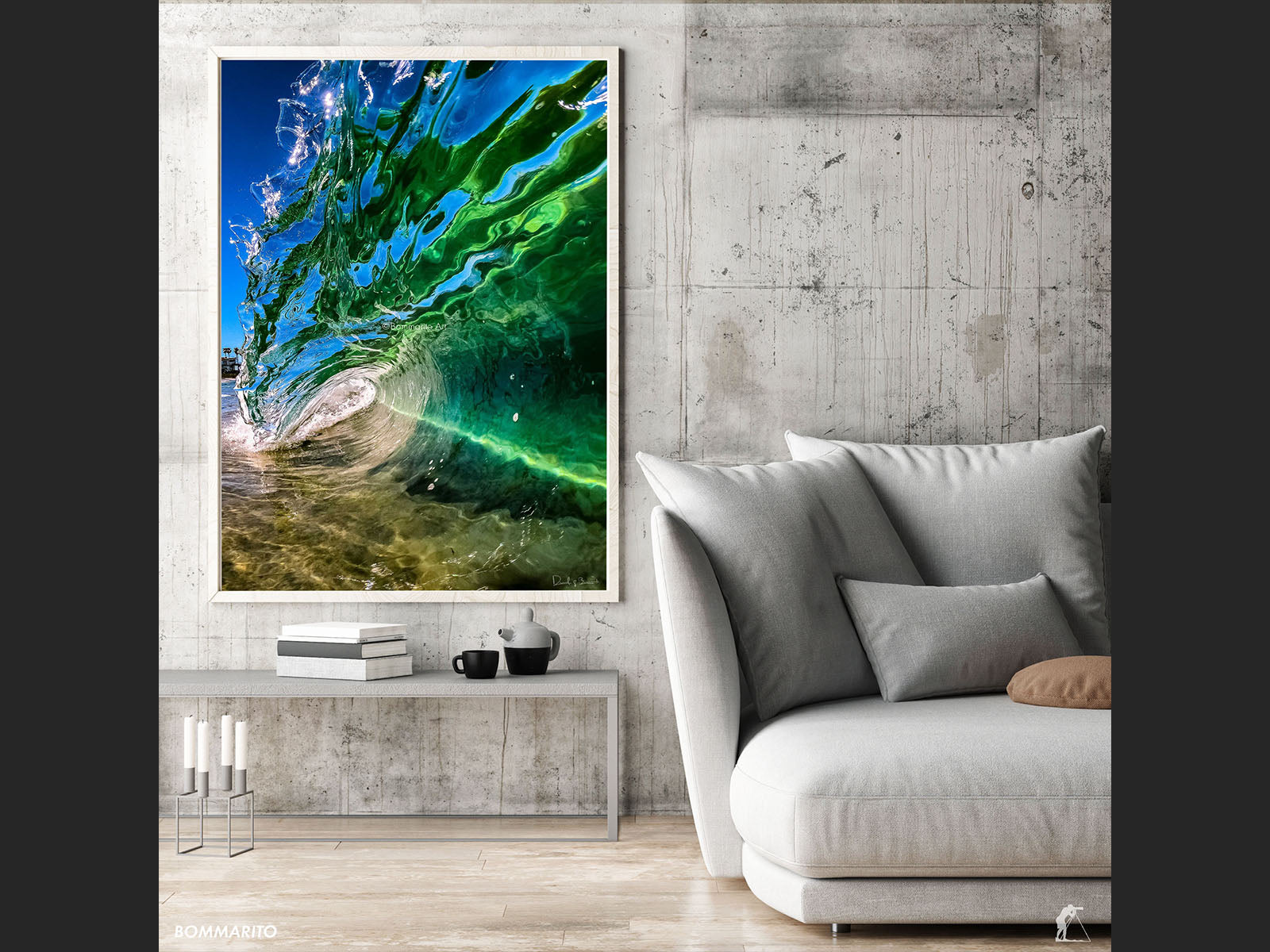 Green Sea Glass - Living Room