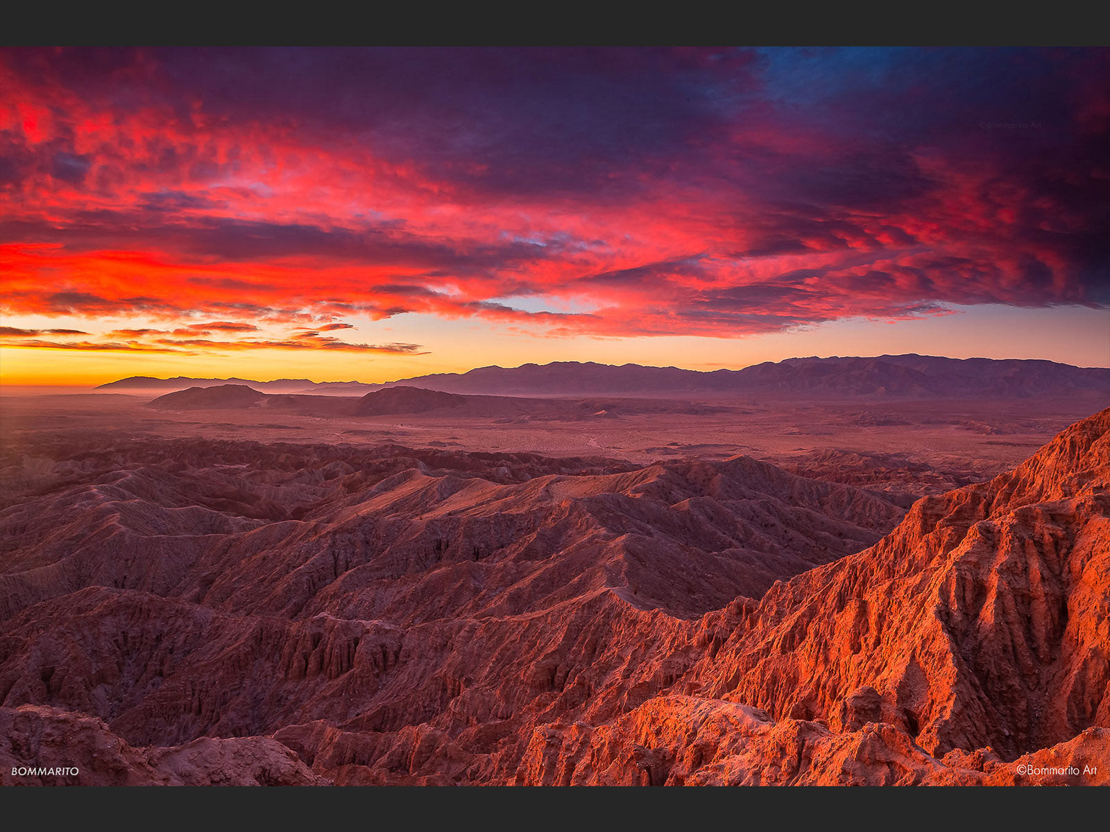 Sunrise at Borrego Badlands